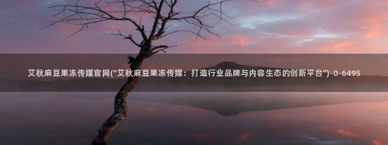 麻豆传媒直播官网破解版：艾秋麻豆果冻传媒官网(\